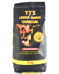 TJ's Lekka Braai | Products | TJ's charcoal 5kg