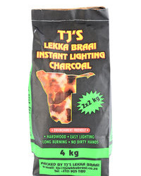 TJ's Lekka Braai | Products | TJ's instant light charcoal 4kg